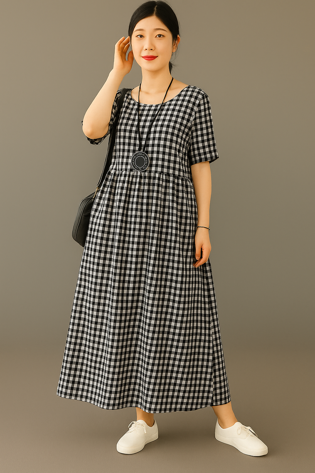 Pascale – Patchwork Linen Quilting Dress