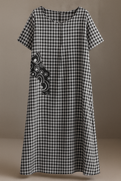 Pascale – Patchwork Linen Quilting Dress