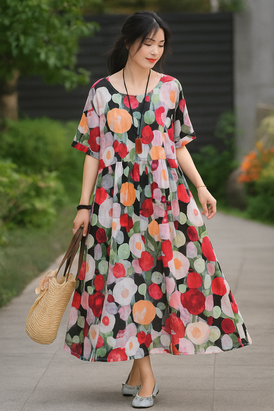 Nicasia – Bohemian Floral Maxi Dress