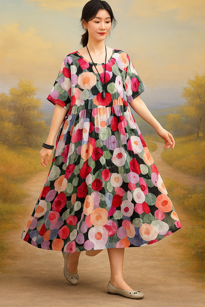 Nicasia – Bohemian Floral Maxi Dress