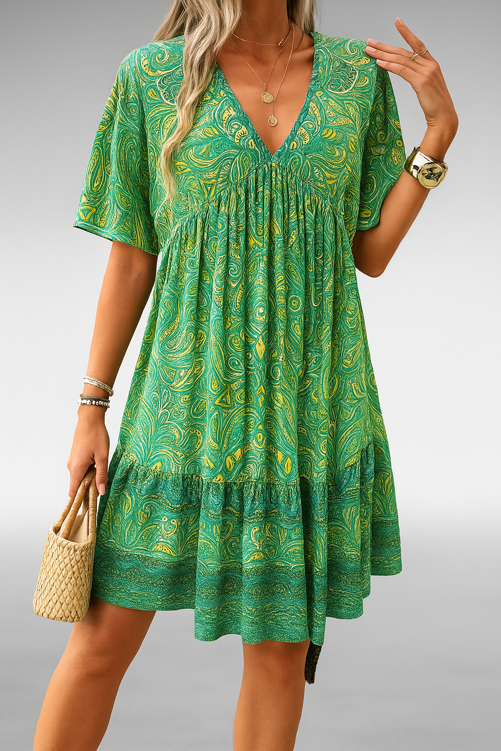 Honore – Bohemian Paisley Print Dress
