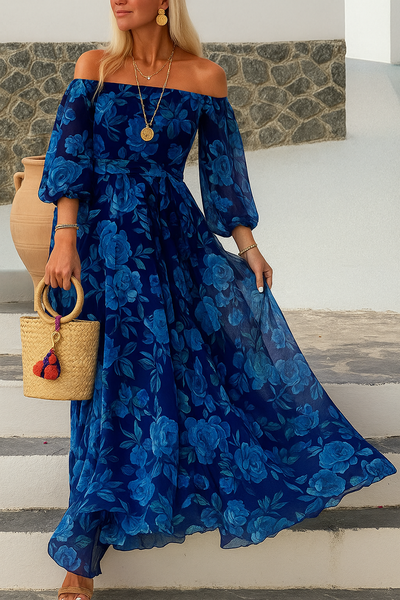 Jacinda – Floral Off-Shoulder Maxi Dress