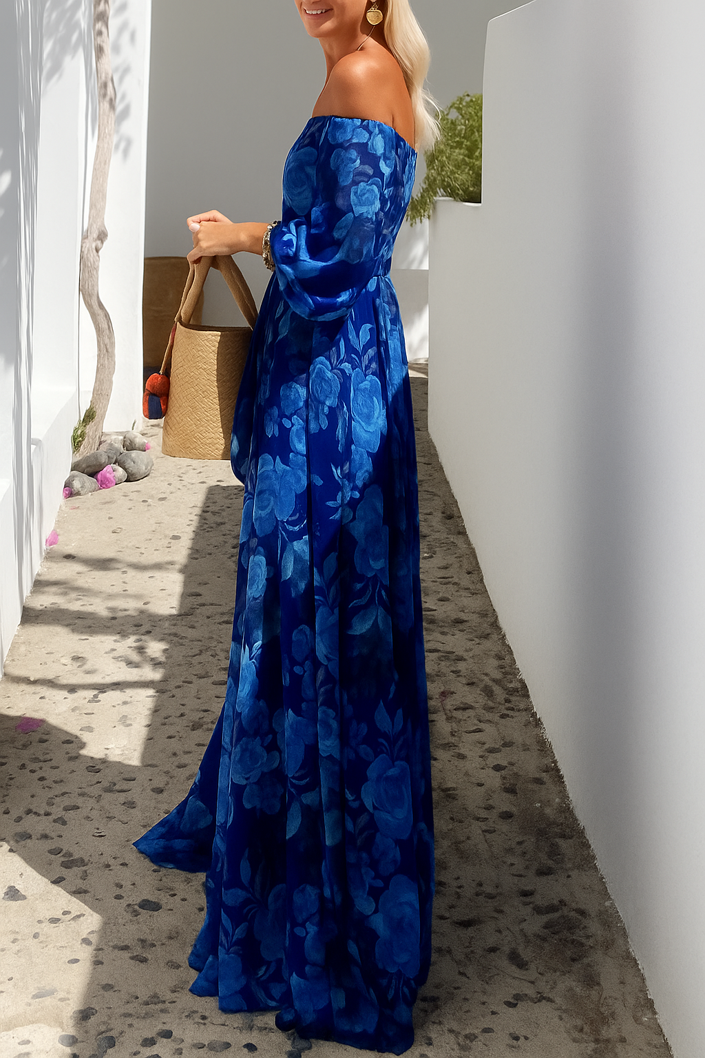Jacinda – Floral Off-Shoulder Maxi Dress