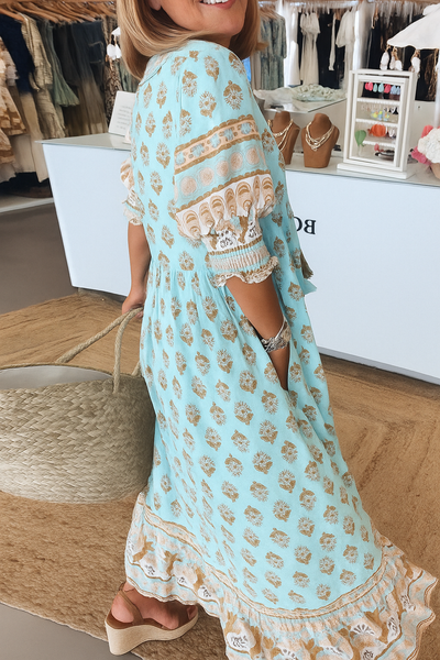 Fenella – Bohemian Dress with Lantern Sleeves