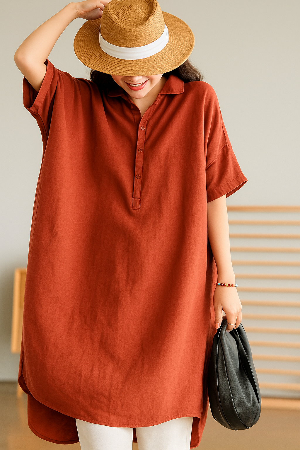 Allegra – Linen Casual Shirt Dress