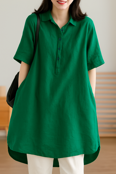Allegra – Linen Casual Shirt Dress
