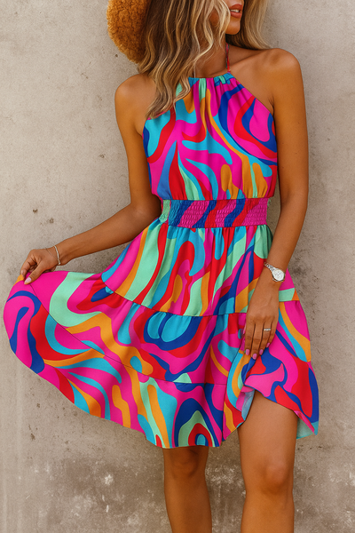 Thalassa – Bohemian V-Neck Midi Dress