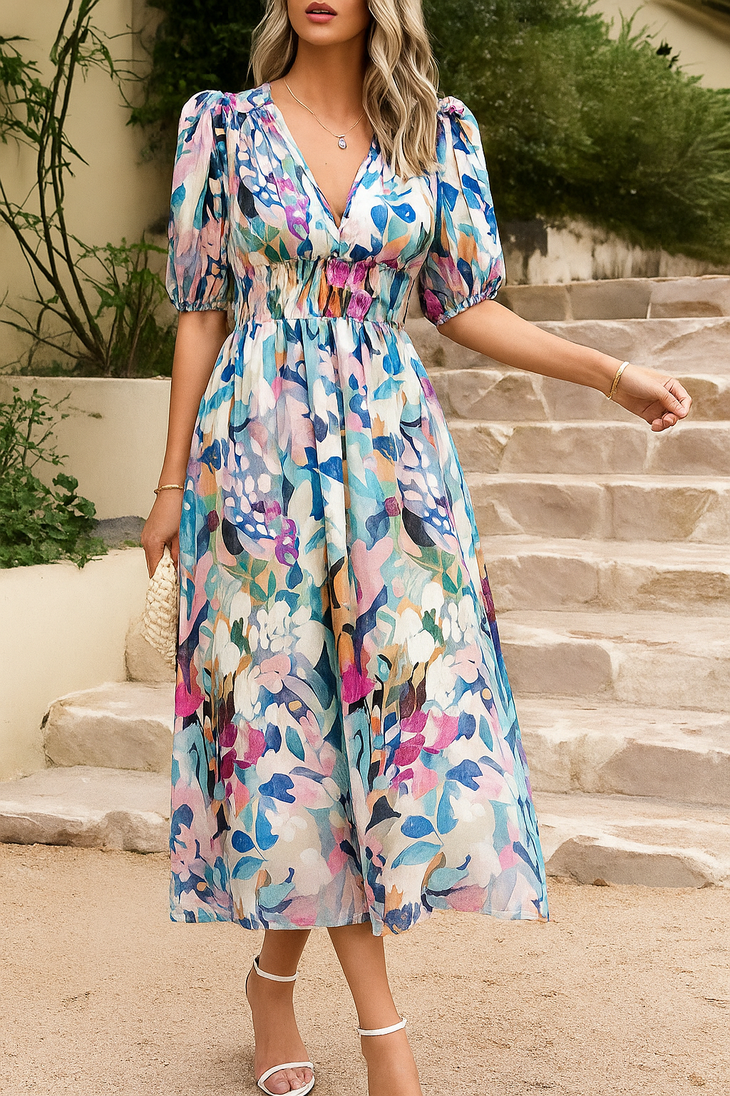 Ysabella – Vintage Glam Midi Dress