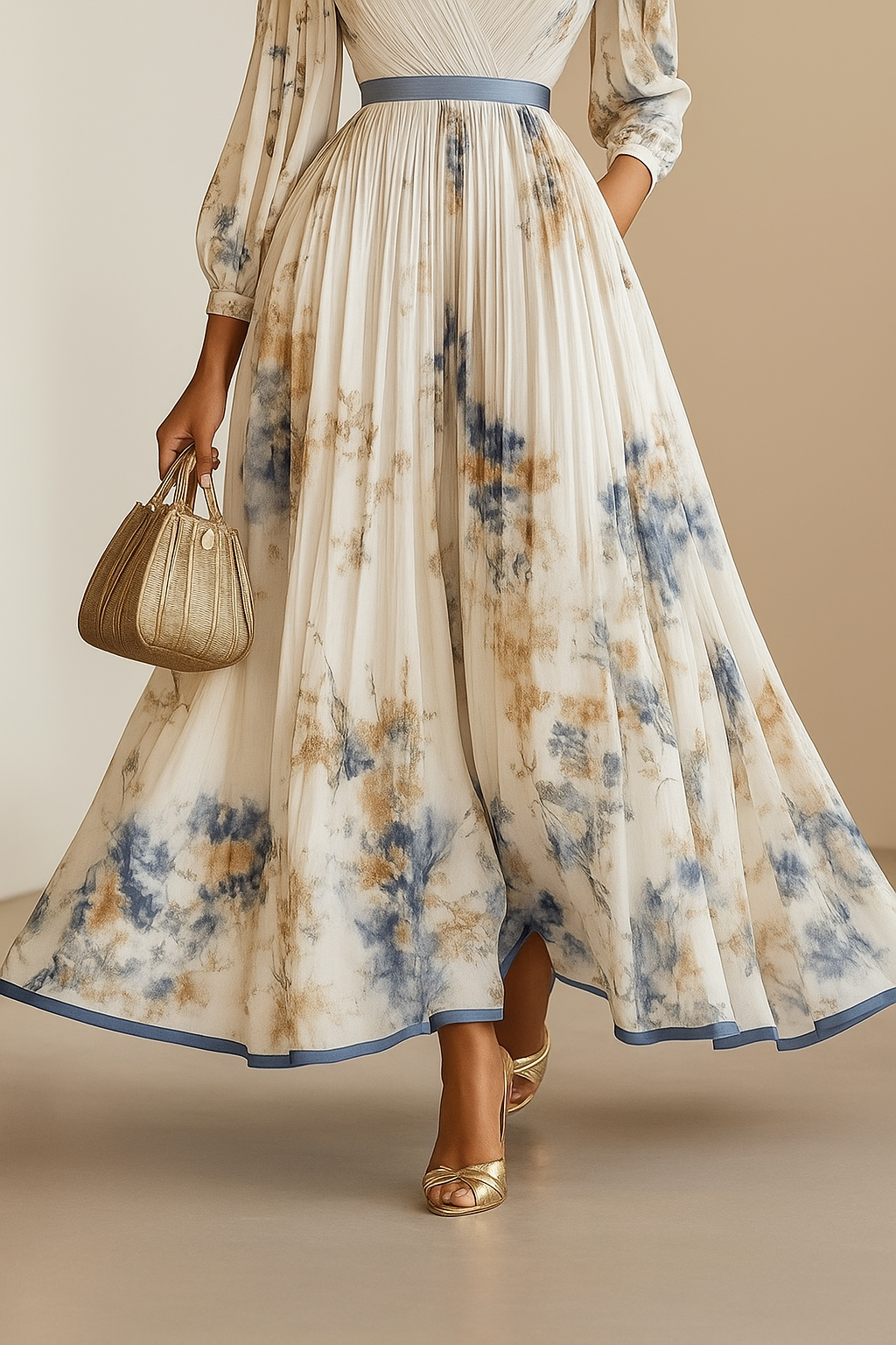 Vespera – Floral Patchwork Maxi Dress