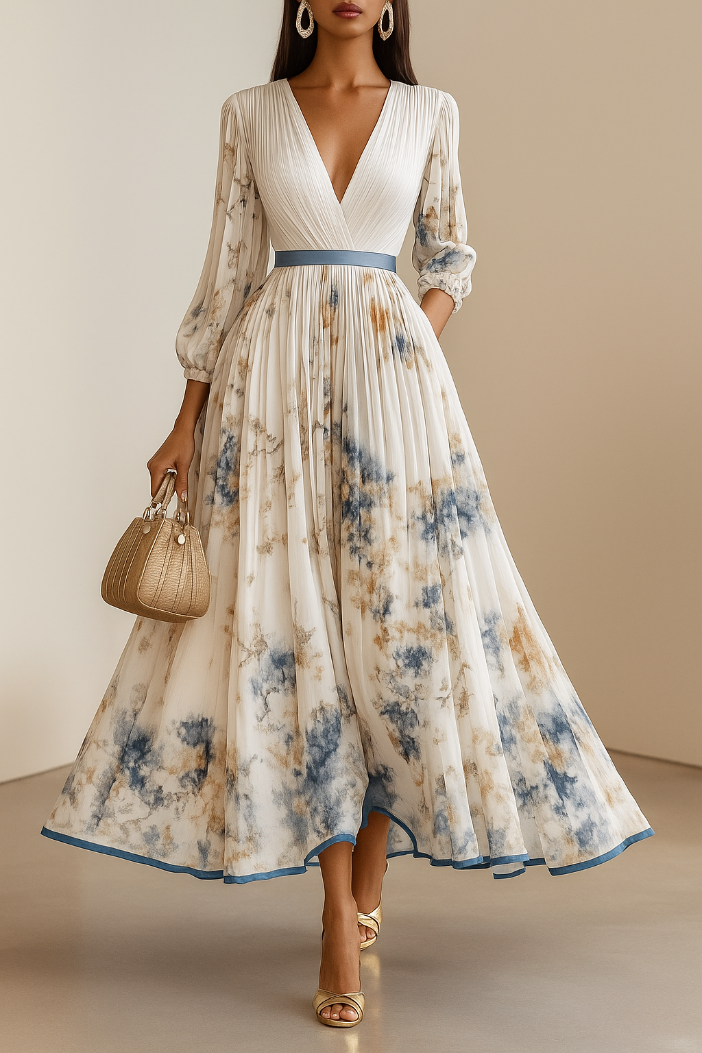 Vespera – Floral Patchwork Maxi Dress