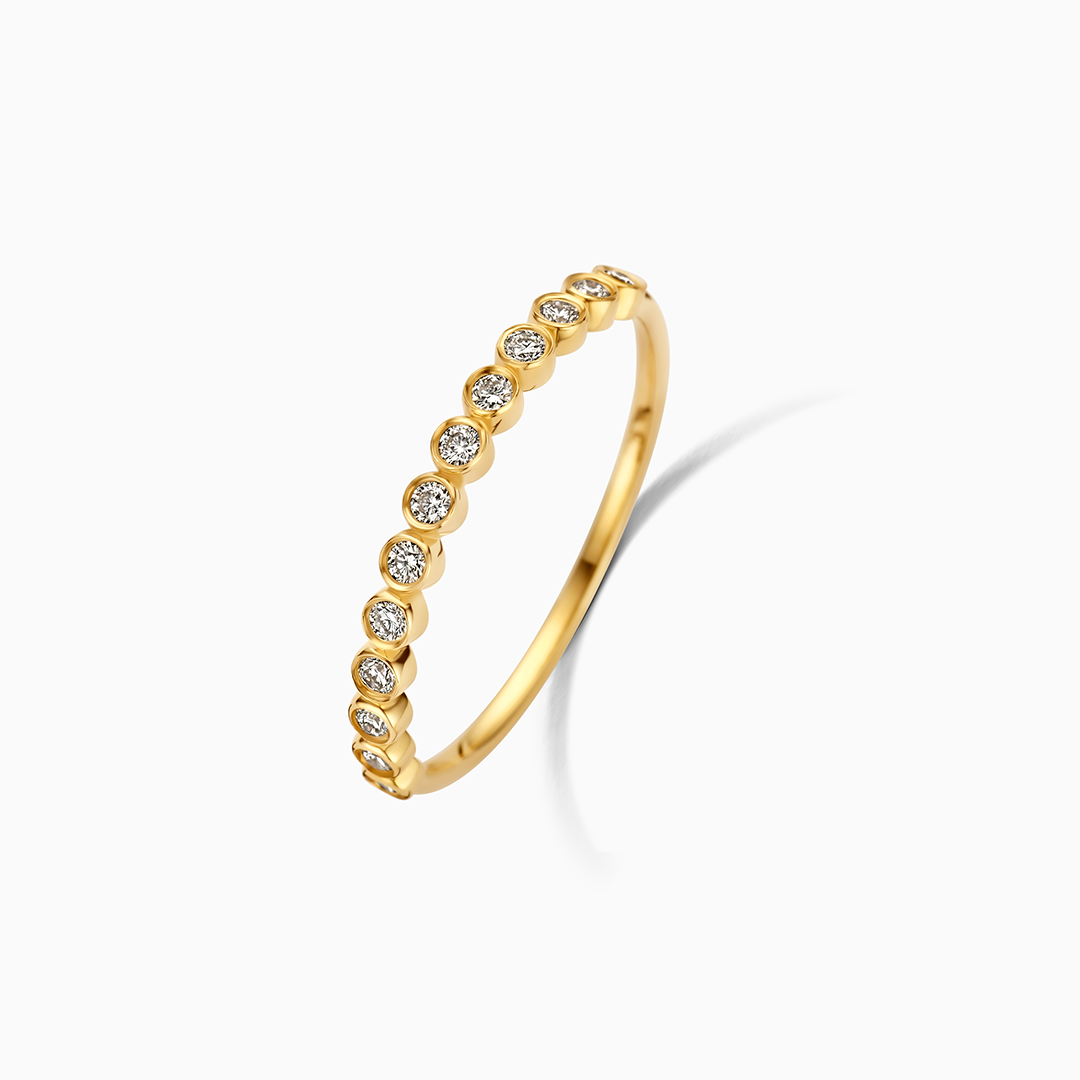 14K Gold Bubble Ring That Balances Subtle Glamour & Speaks Quiet Confidence