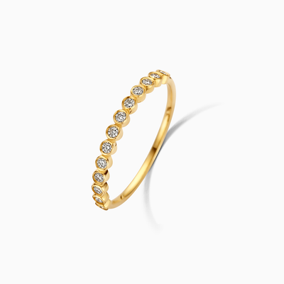 14K Gold Bubble Ring That Balances Subtle Glamour & Speaks Quiet Confidence