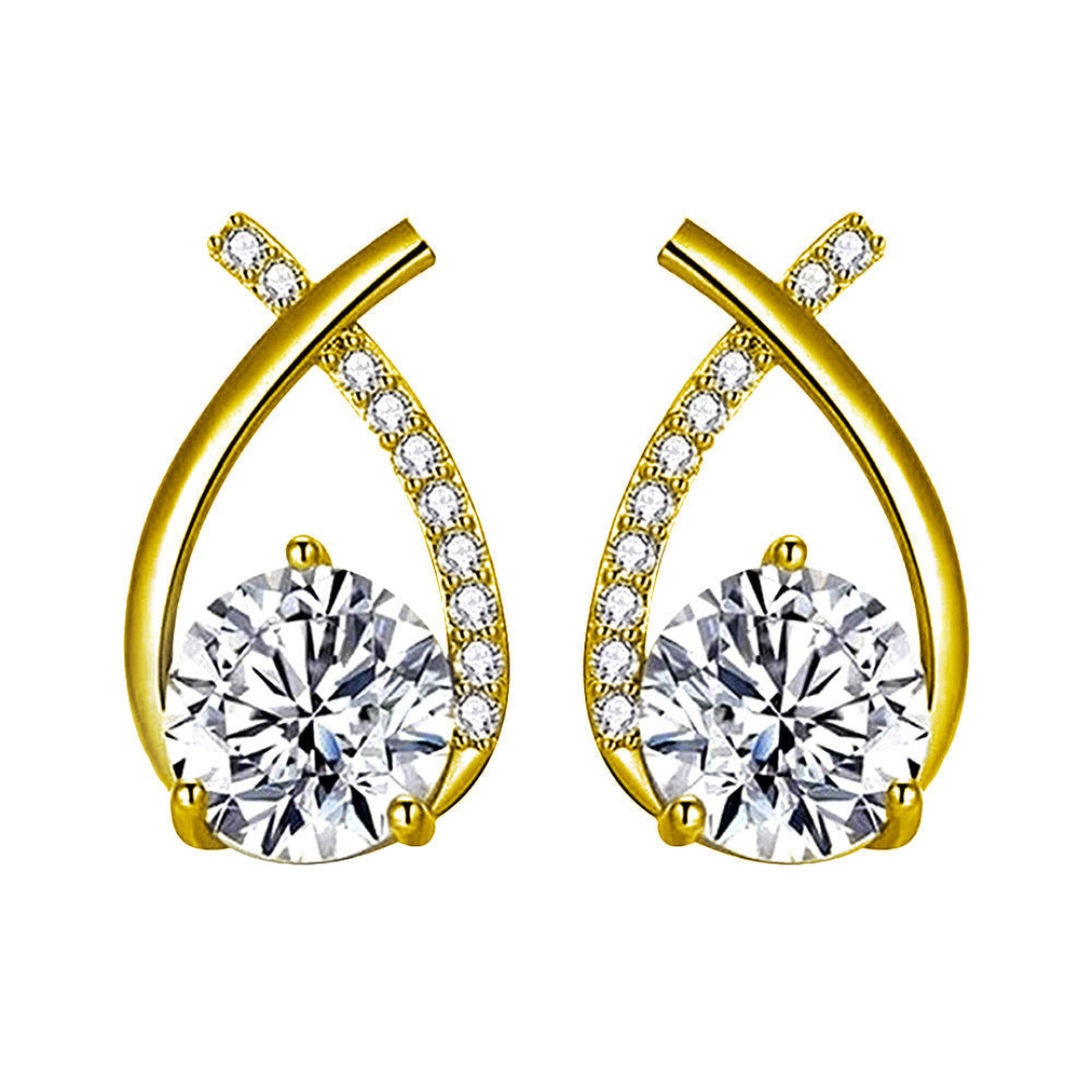 18K Gold Crystal Earrings That Radiate Confidence & Turn Every Glance Into Admiration