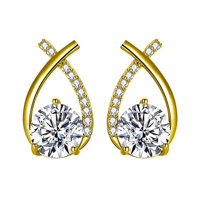 18K Gold Crystal Earrings That Radiate Confidence & Turn Every Glance Into Admiration