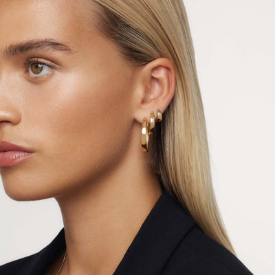 18K Gold Statement Hoops That Turn Heads Instantly & Elevate Your Style