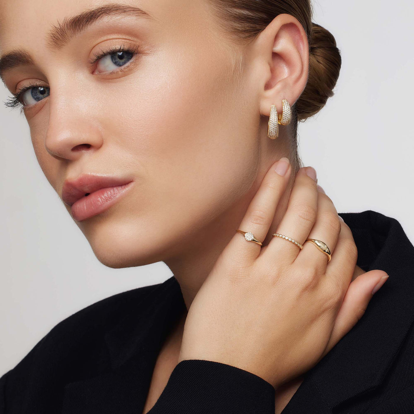 14K Gold Diamond Dome Ring That Radiate Your Understated Glamour