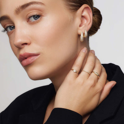 14K Gold Diamond Dome Ring That Radiate Your Understated Glamour