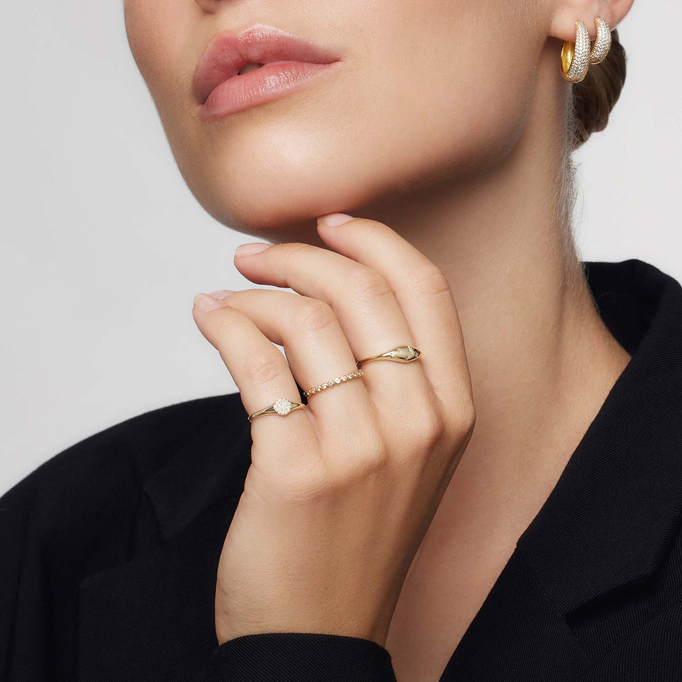 14K Gold Diamond Dome Ring That Radiate Your Understated Glamour