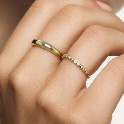 14K Gold Bubble Ring That Balances Subtle Glamour & Speaks Quiet Confidence