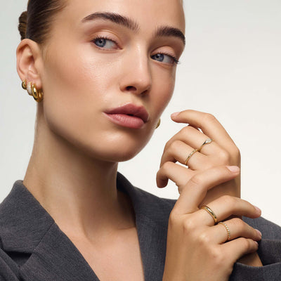 14K Gold Bubble Ring That Balances Subtle Glamour & Speaks Quiet Confidence