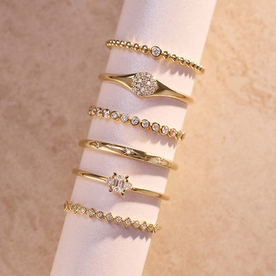 14K Gold Bubble Ring That Balances Subtle Glamour & Speaks Quiet Confidence