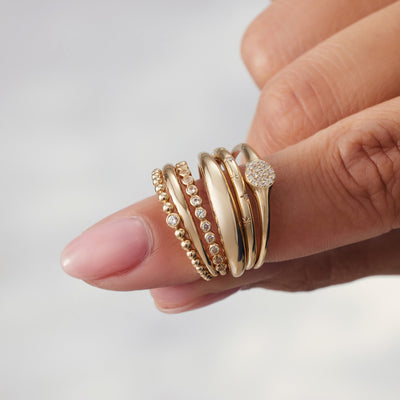 14k Gold Slim Dome Ring That Adds Distinctive Charm & Lasting Sophistication