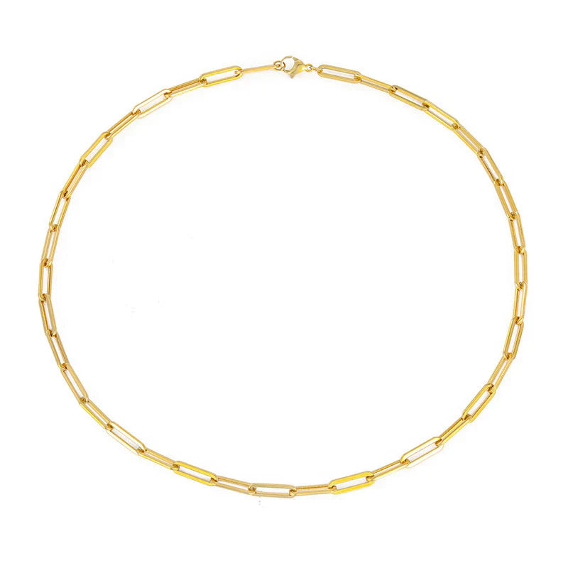 14K Gold Paperclip Chain Necklace That Elevates Your Elegance Instantly & Makes You Unforgettable