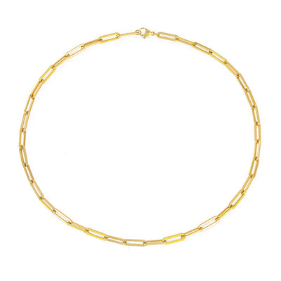 14K Gold Paperclip Chain Necklace That Elevates Your Elegance Instantly & Makes You Unforgettable