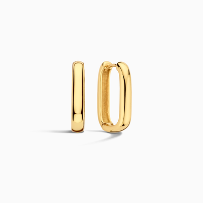 18K Gold Sleek Hoop Earrings That Define Your Confident Style & Win Instant Compliments
