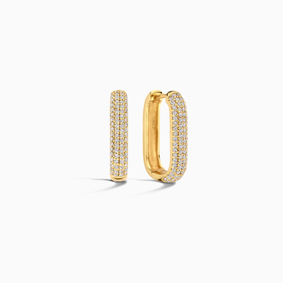 18K Gold Pavé Hoop Earrings That Elevate Your Elegance Instantly & Turn Every Glance Into Admiration