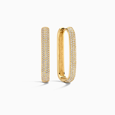 18K Gold Pavé Hoop Earrings That Elevate Your Elegance Instantly & Turn Every Glance Into Admiration