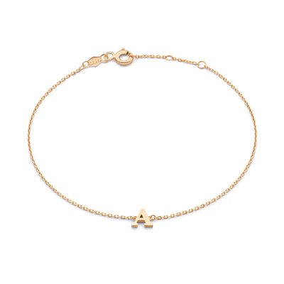 14k Gold Initial Bracelet That Embodies Your Personal Elegance & Lasting Impression