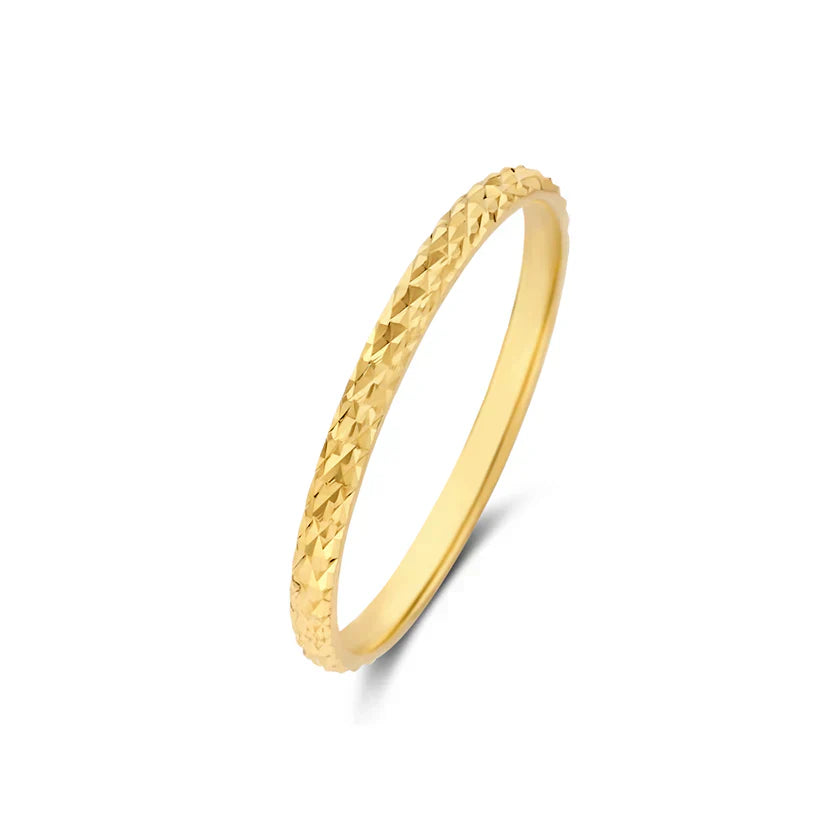 14K Patterned Ring That Radiates Subtle Glamour & Captures Every Glance