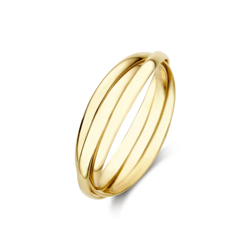 14K Gold Trielle Ring That Showcases Your Distinct Elegance & Poised Sophistication
