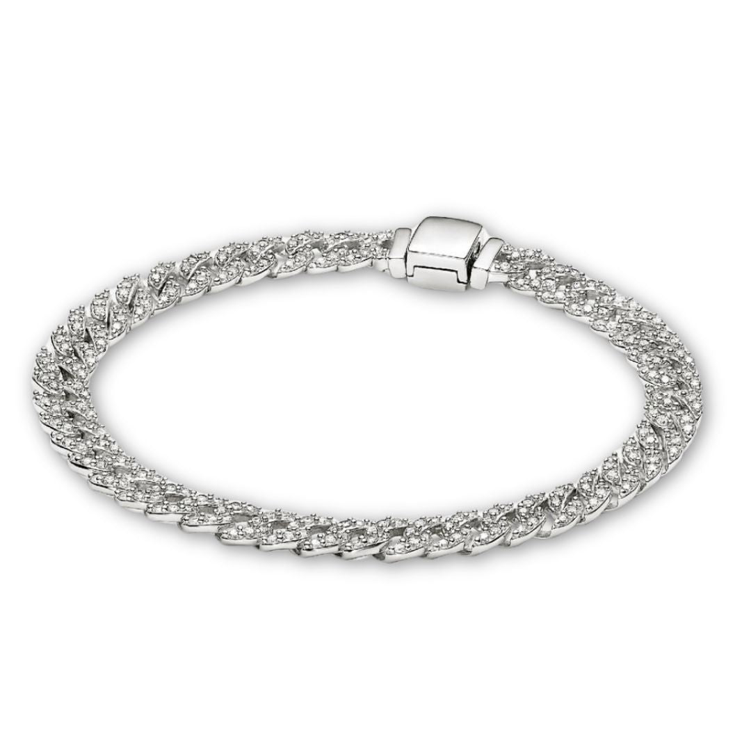 18K Gold Moissanite Cuban Bracelet That Radiates Confidence & Turns Every Glance Into Admiration