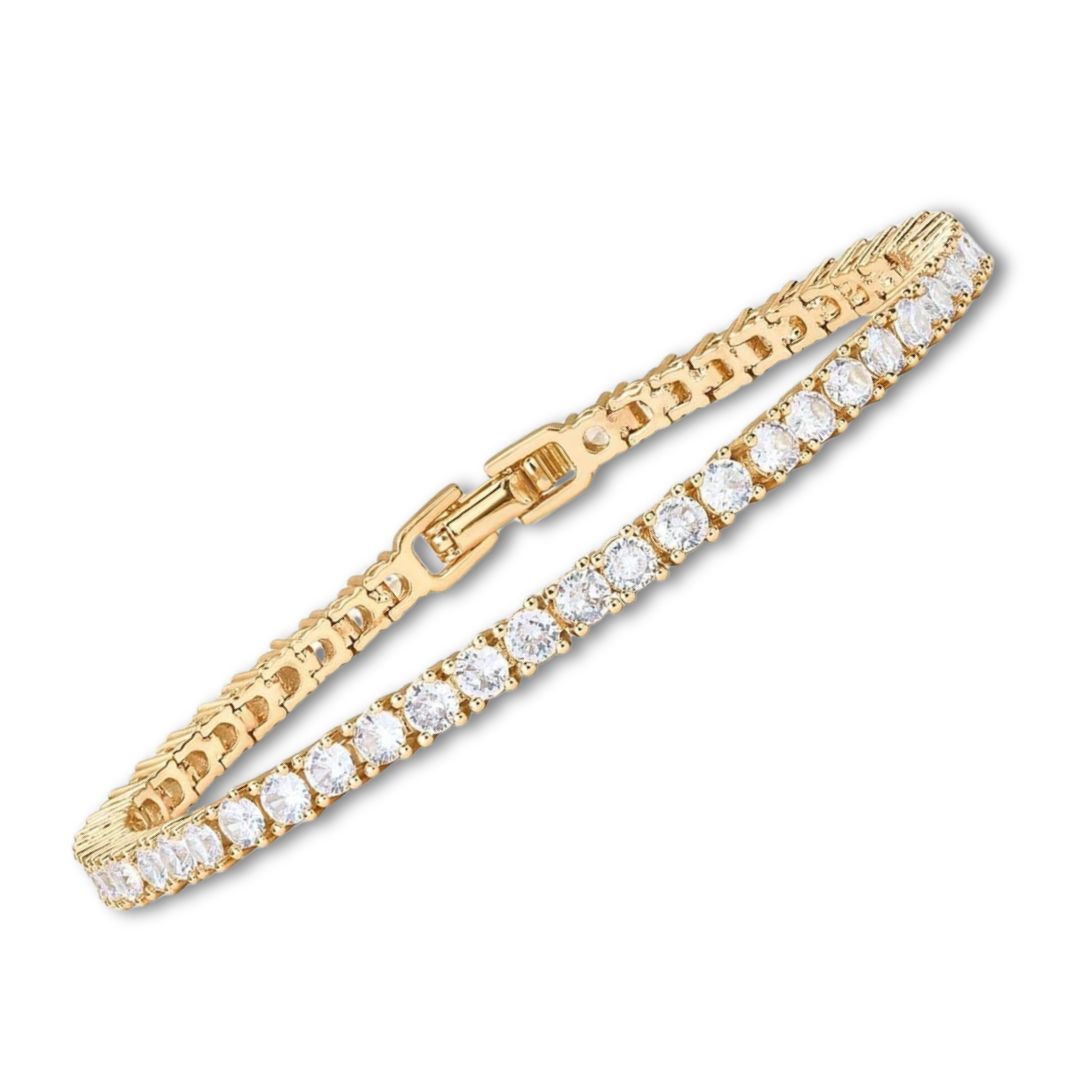 18K Gold Tennis Bracelet That Radiates Elegance & Earns You Endless Compliments