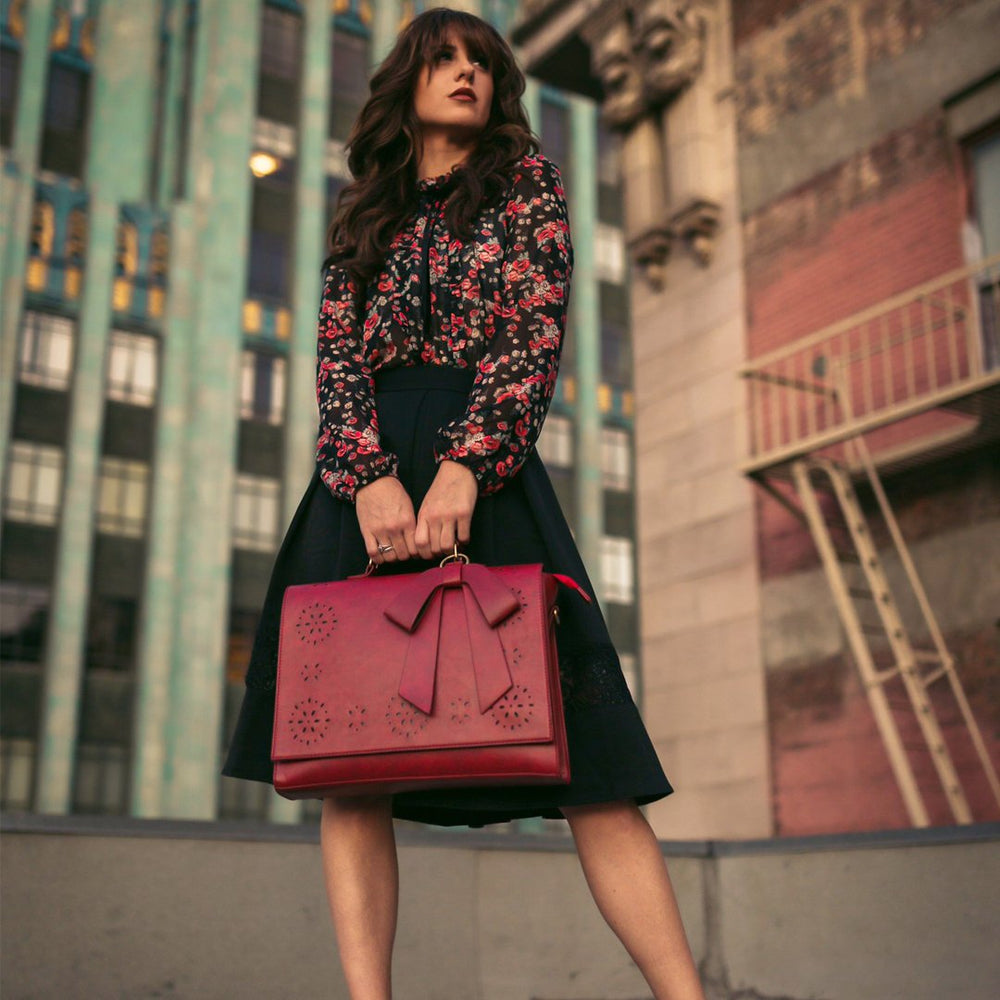Philippa - Elegant Bow-Tie Satchel