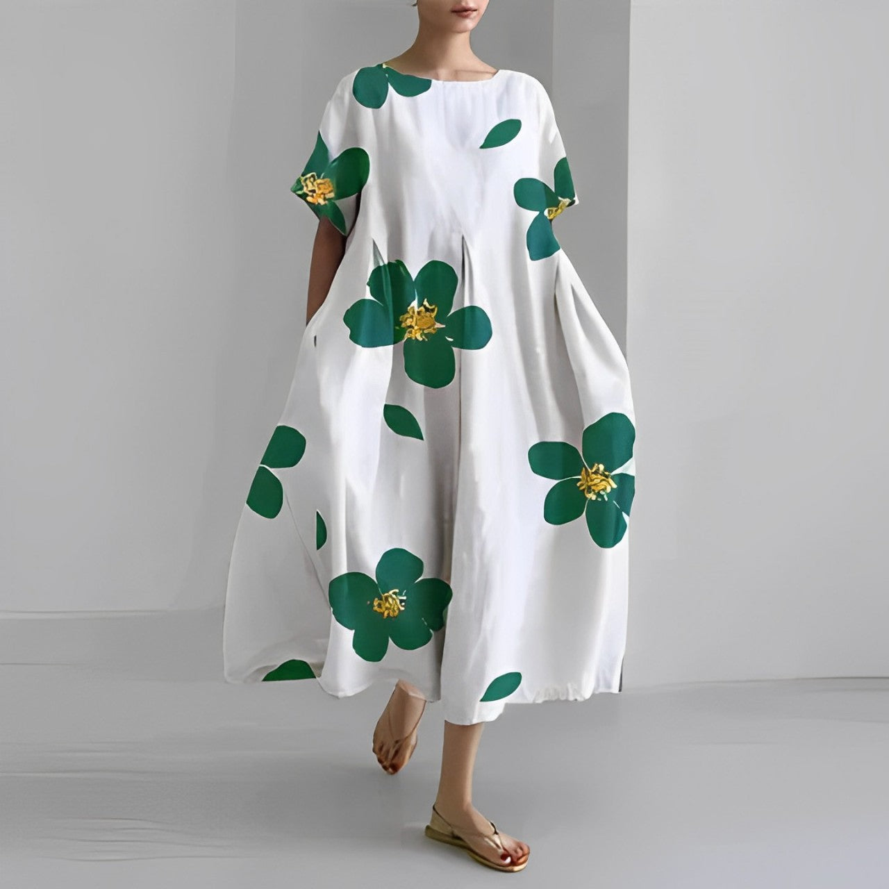 Solenne – Retro Big Swing Maxi Dress