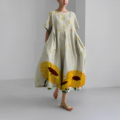 Solenne – Retro Big Swing Maxi Dress