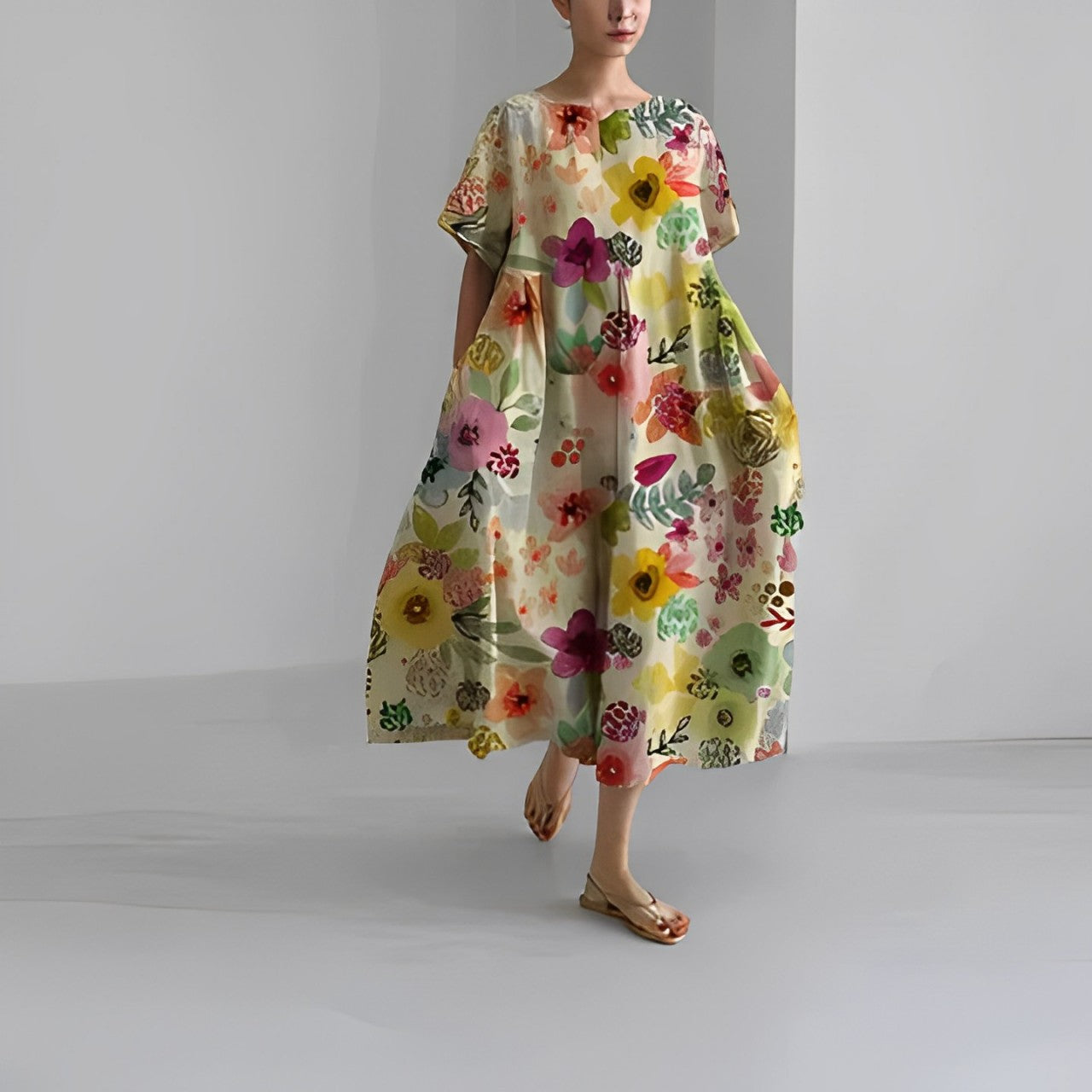 Solenne – Retro Big Swing Maxi Dress