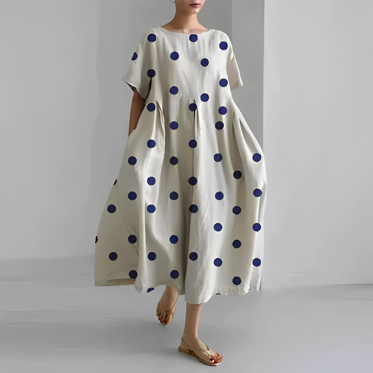 Solenne – Retro Big Swing Maxi Dress
