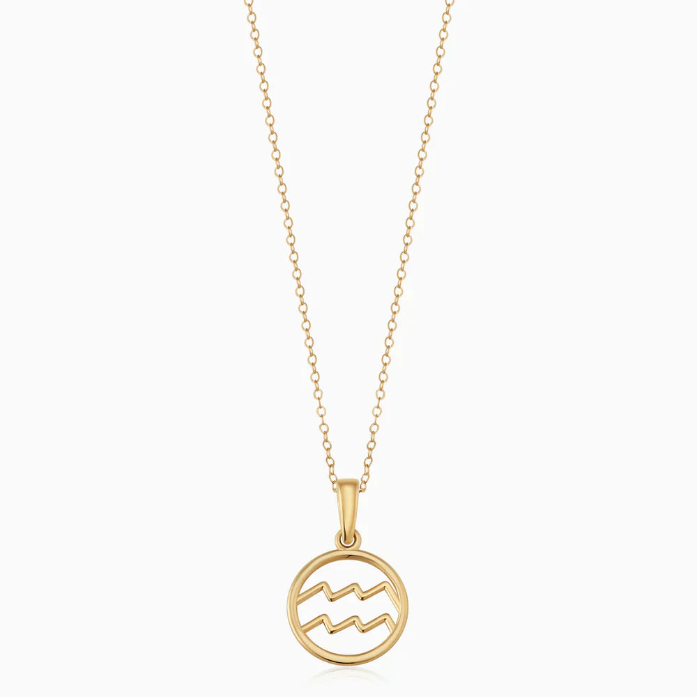 18K Gold Aquarius Necklace That Makes You Stand Out & Expect Compliments Everywhere