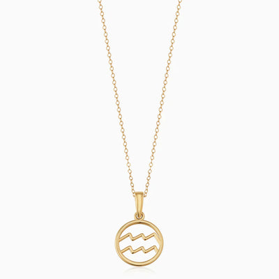 18K Gold Aquarius Necklace That Makes You Stand Out & Expect Compliments Everywhere