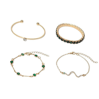 18K Gold Emerald Bracelet Set That Elevates Your Elegance & Captures Every Eye
