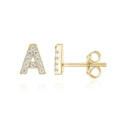 16K Gold Initial Earring 1pc That Lets You Carry Your Identity in Style