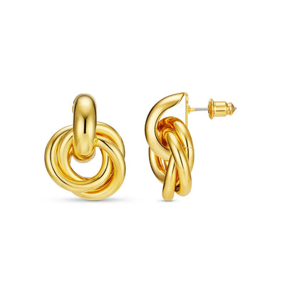 14K Gold Interlocking Earrings That Infuse Your Style With Poised Elegance & Lasting Charm