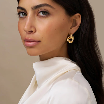 14K Gold Interlocking Earrings That Infuse Your Style With Poised Elegance & Lasting Charm