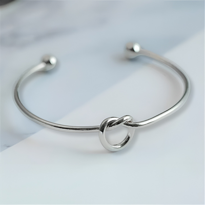 14K Gold Knotted Bangle That Symbolises Love & Draws Compliments