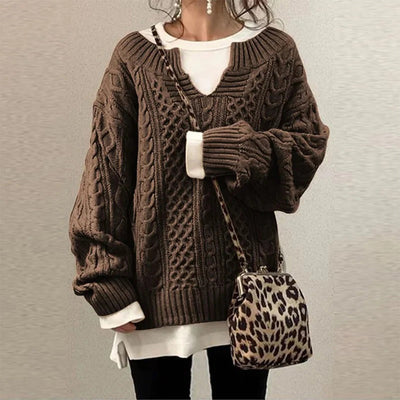 Oversized Cable Knit Sweater – Cozy Elegance Every Day