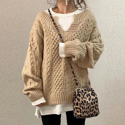 Oversized Cable Knit Sweater – Cozy Elegance Every Day
